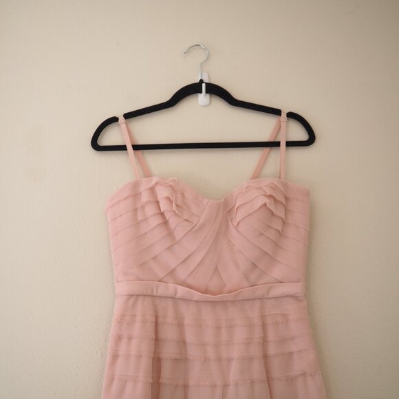 !! BCBGMaxAzria Cocco Light Shell Tiered Dress sz 6 - Picture 5 of 8